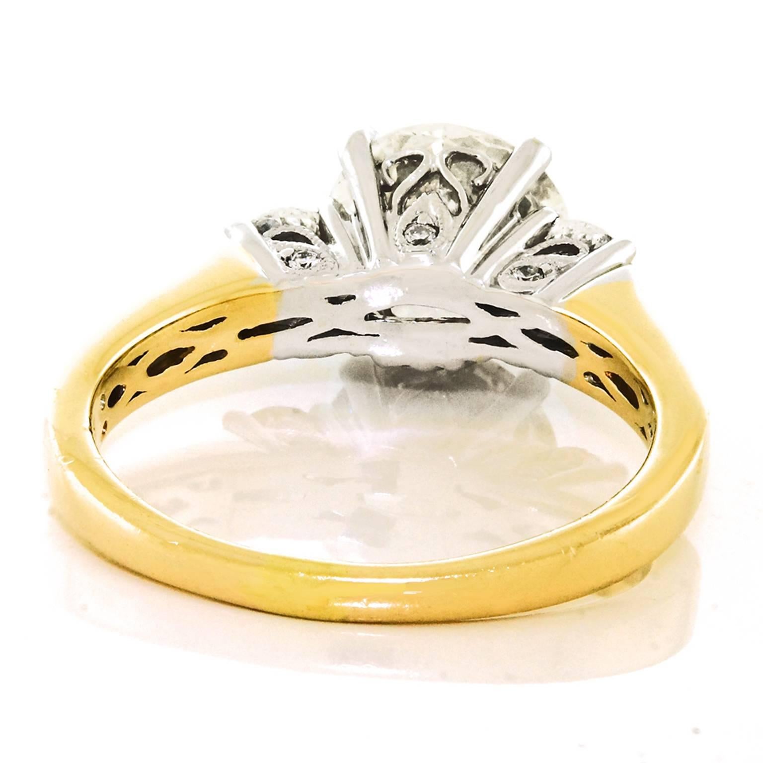 Yellow Gold 2.90cttw GIA Diamond Engagement Ring 4
