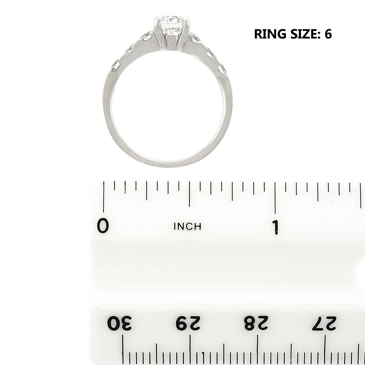 .71 Carat D VS1 Diamond Set Platinum Engagement Ring GIA 1