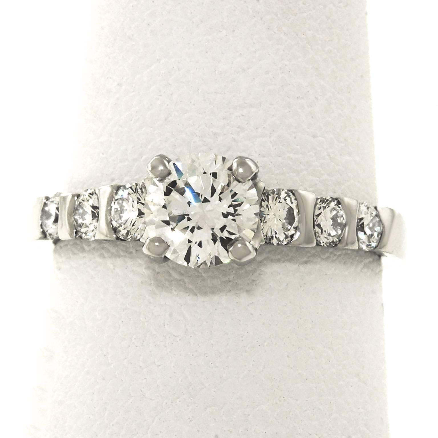 .71 Carat D VS1 Diamond Set Platinum Engagement Ring GIA 2