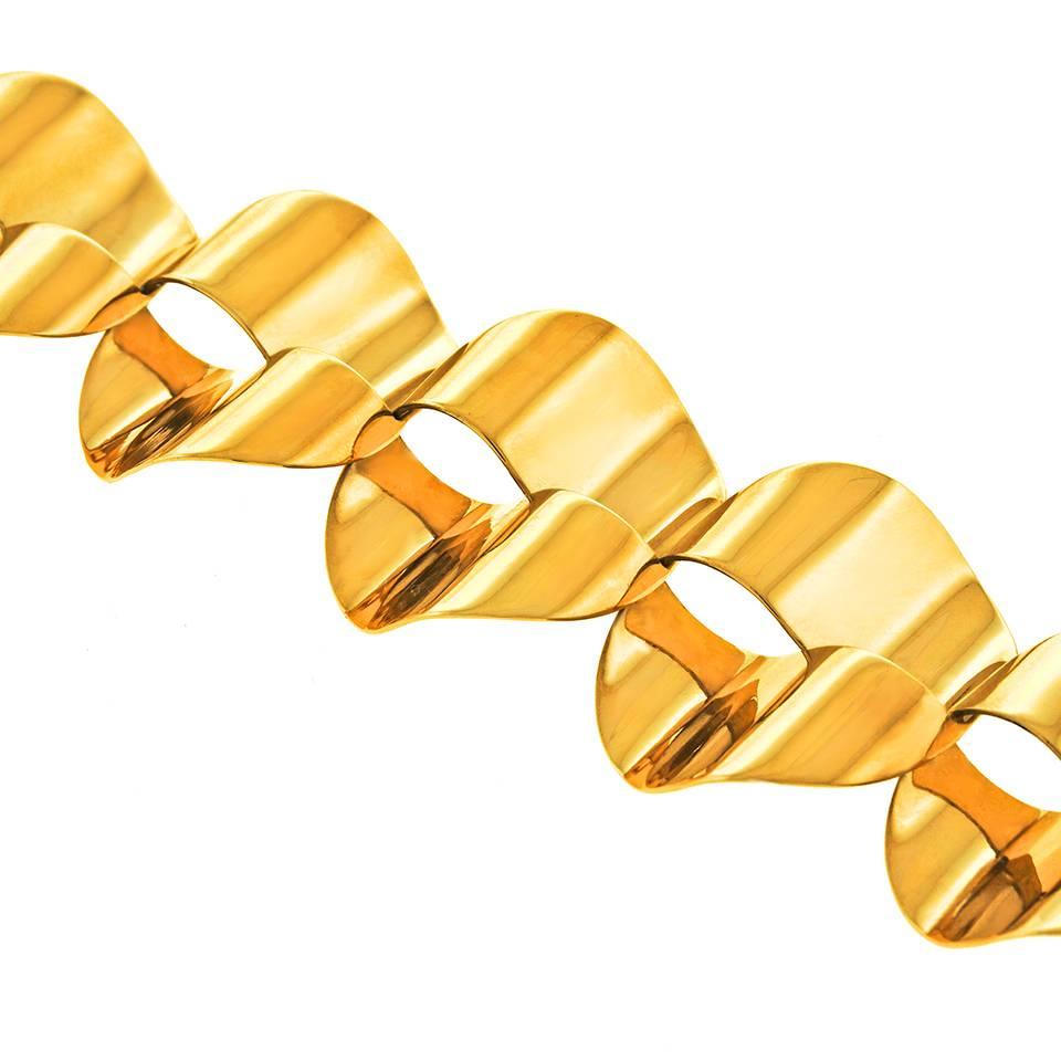 Modernist Gold Necklace by Menrad Burch 3