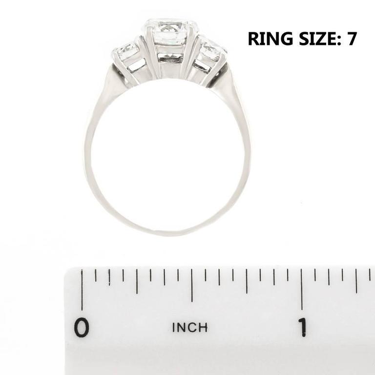 Gorgeous Three Stone Diamond Engagement Platinum Ring 2