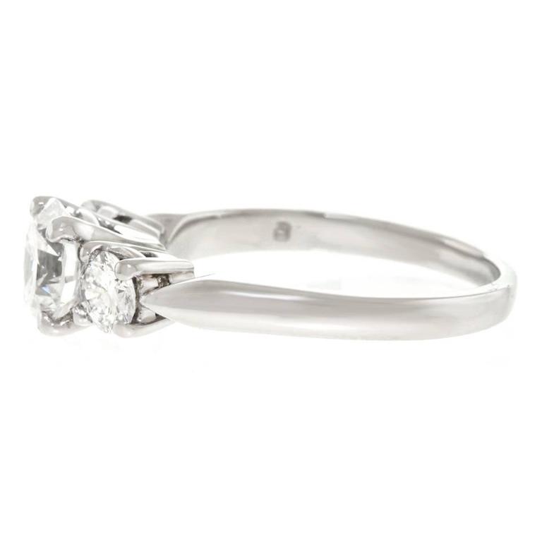 Gorgeous Three Stone Diamond Engagement Platinum Ring 3