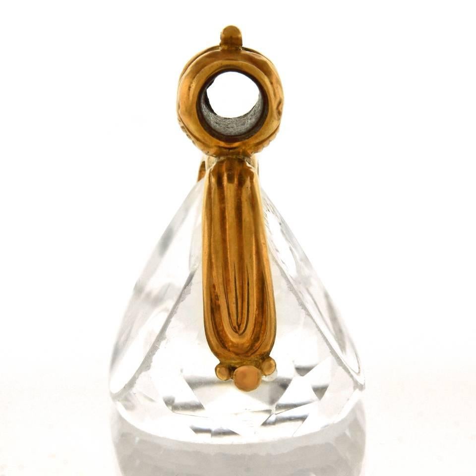 Victorian Rock Crystal Spinner Fob zGold Pendant 4