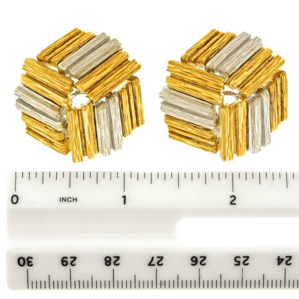 Meister Eighties Brutalist Gold Earrings 1