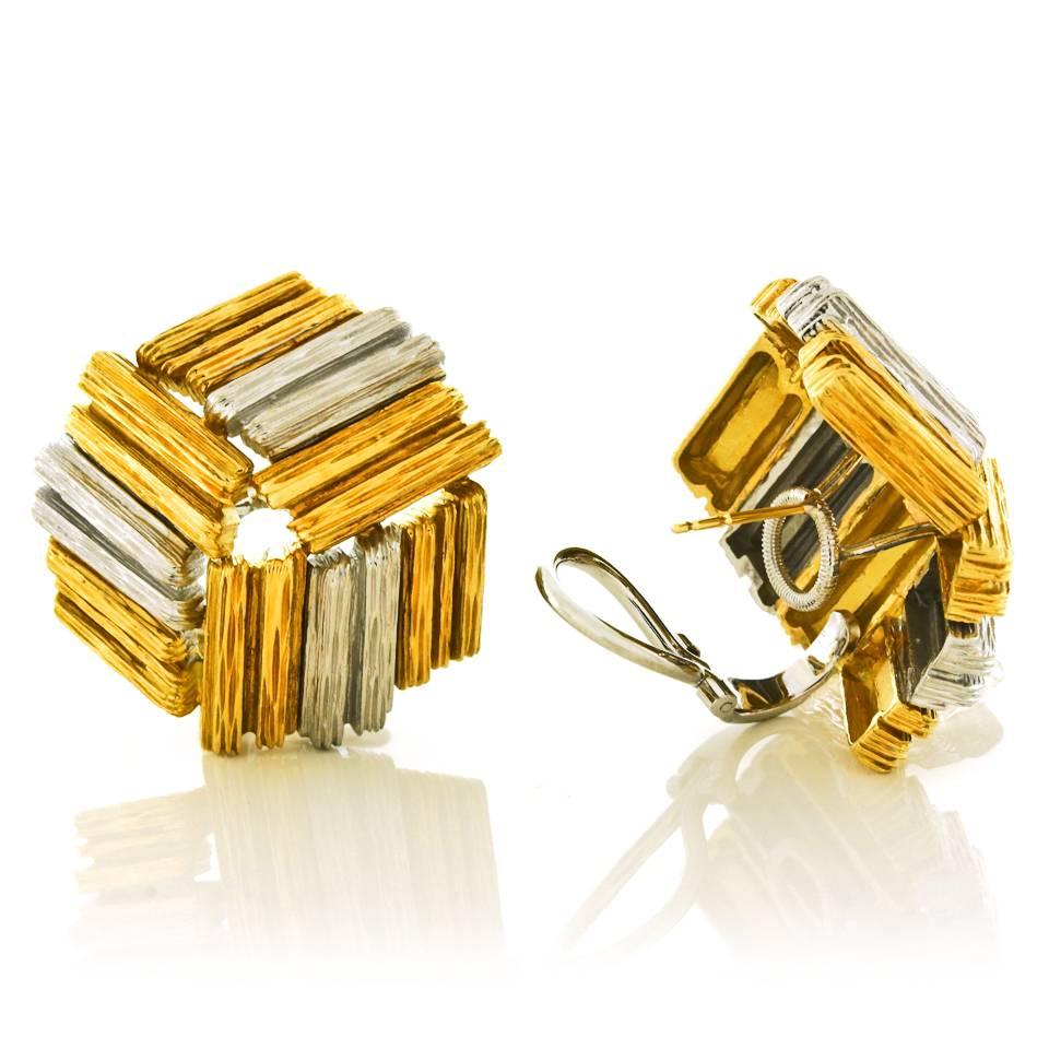 Meister Eighties Brutalist Gold Earrings 2