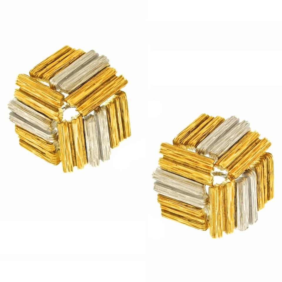 Meister Eighties Brutalist Gold Earrings 3