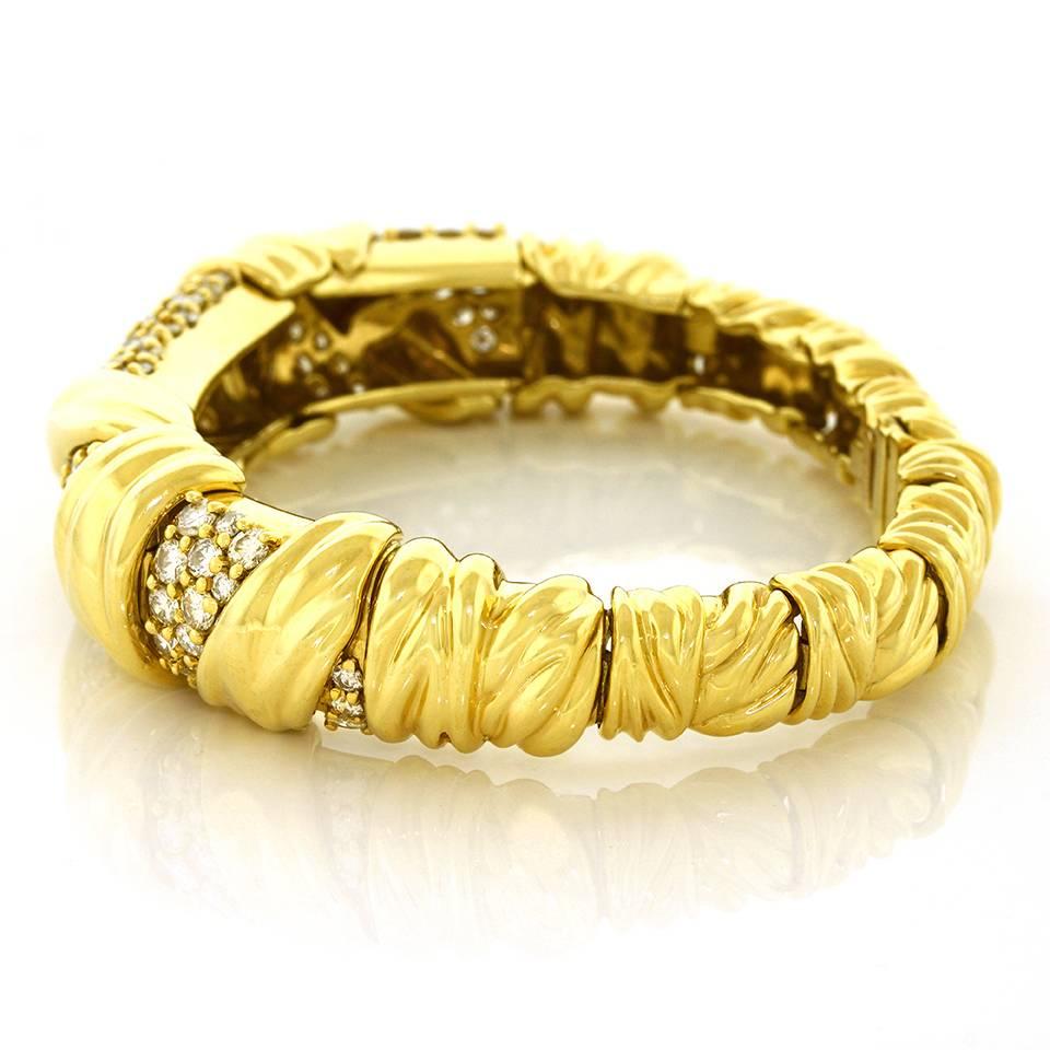 Fabulous Jose Hess Diamond and Gold Bracelet 4