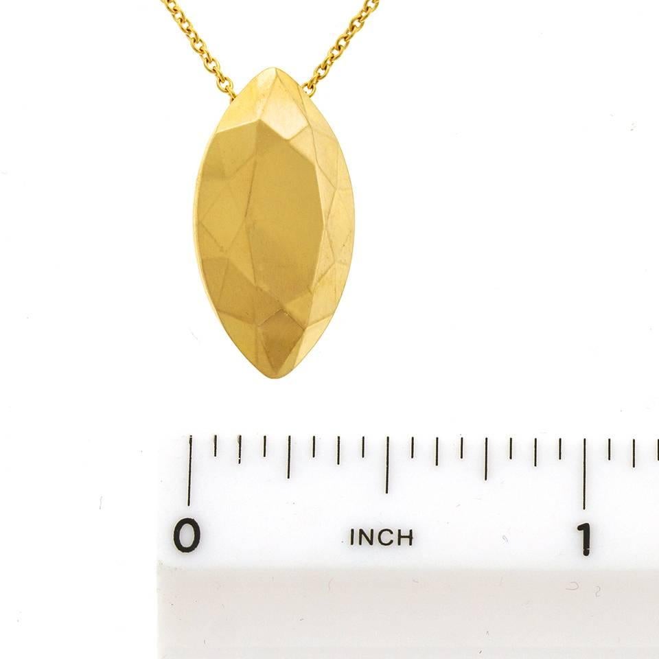 Elsa Peretti for Tiffany & Co. Faceted Pendant in Yellow Gold In Excellent Condition In Litchfield, CT