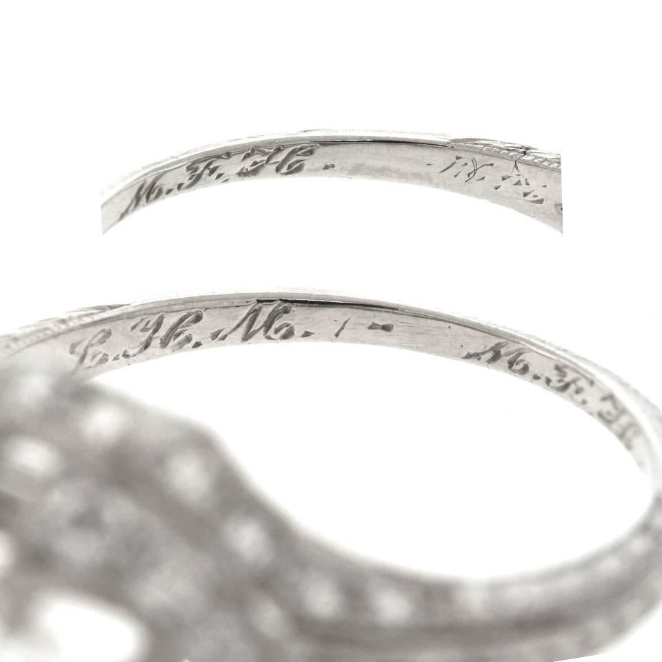 Art Deco 1.68ct Diamond Platinum Engagement Ring 1