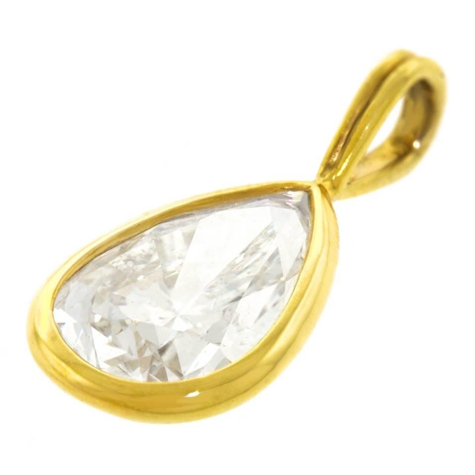 2.45 Carat Pear-Shaped Diamond Pendant 3