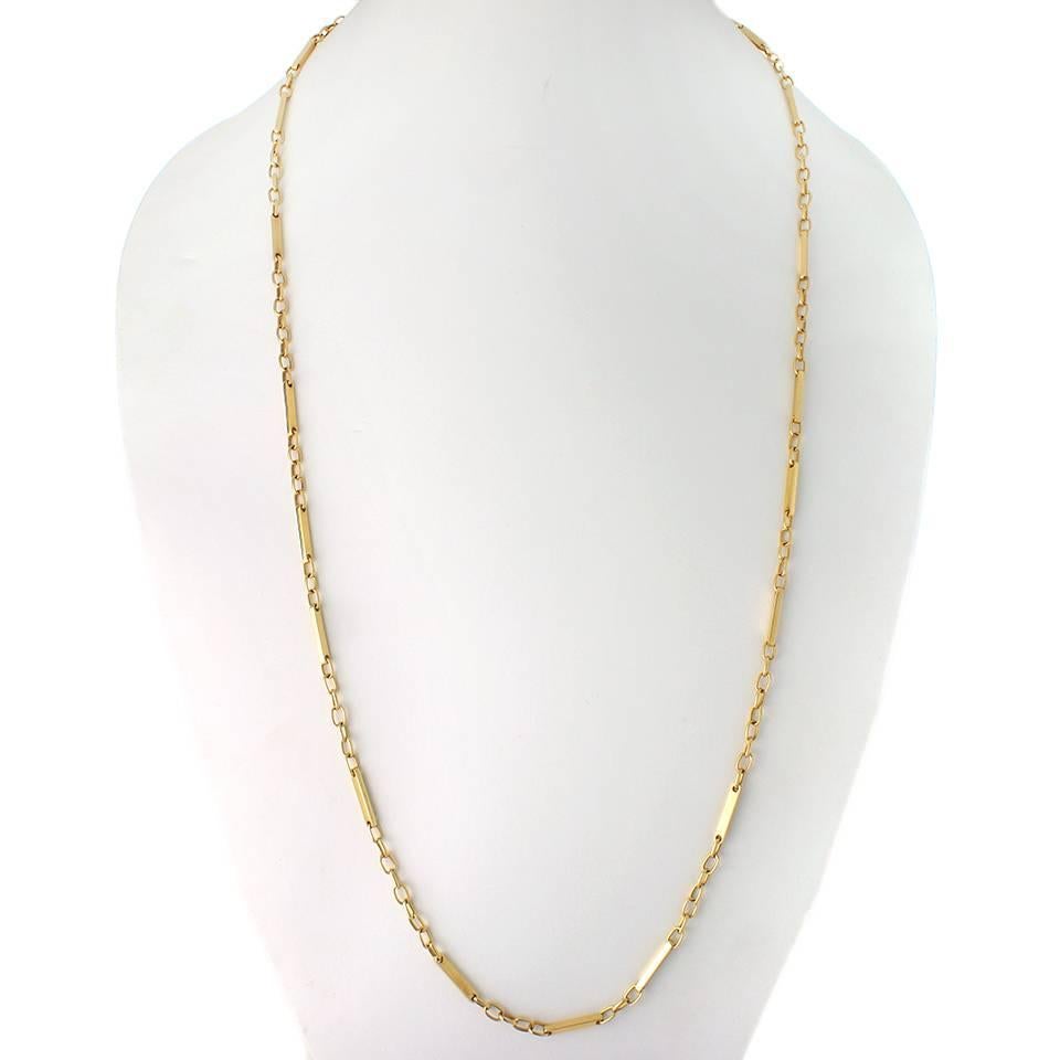 Fabulous Long Pomellato Gold Necklace In Excellent Condition In Litchfield, CT