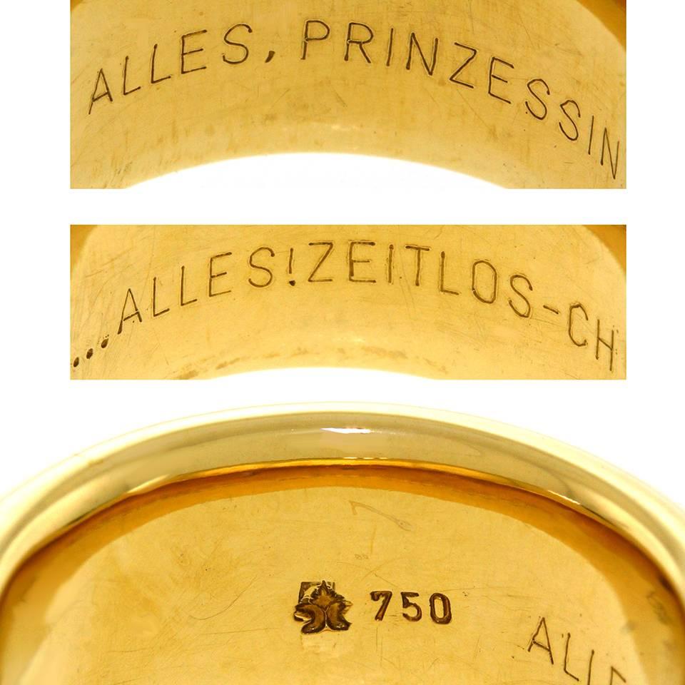 Klotziger Diamant-Goldband-Ring Damen