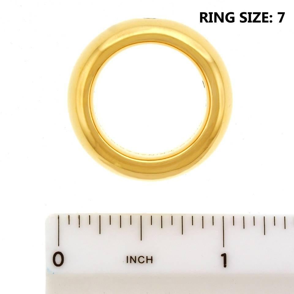 Chunky Diamond Gold Band Ring 1