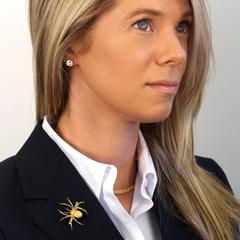 Gold Spider Brooch