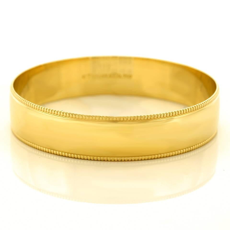 Tiffany & Co. Gold Bangle Bracelet In Excellent Condition In Litchfield, CT