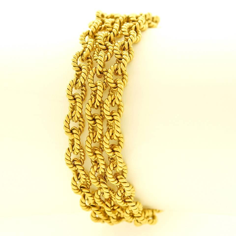 Tiffany & Co. Gold Rope Motif Bracelet 3