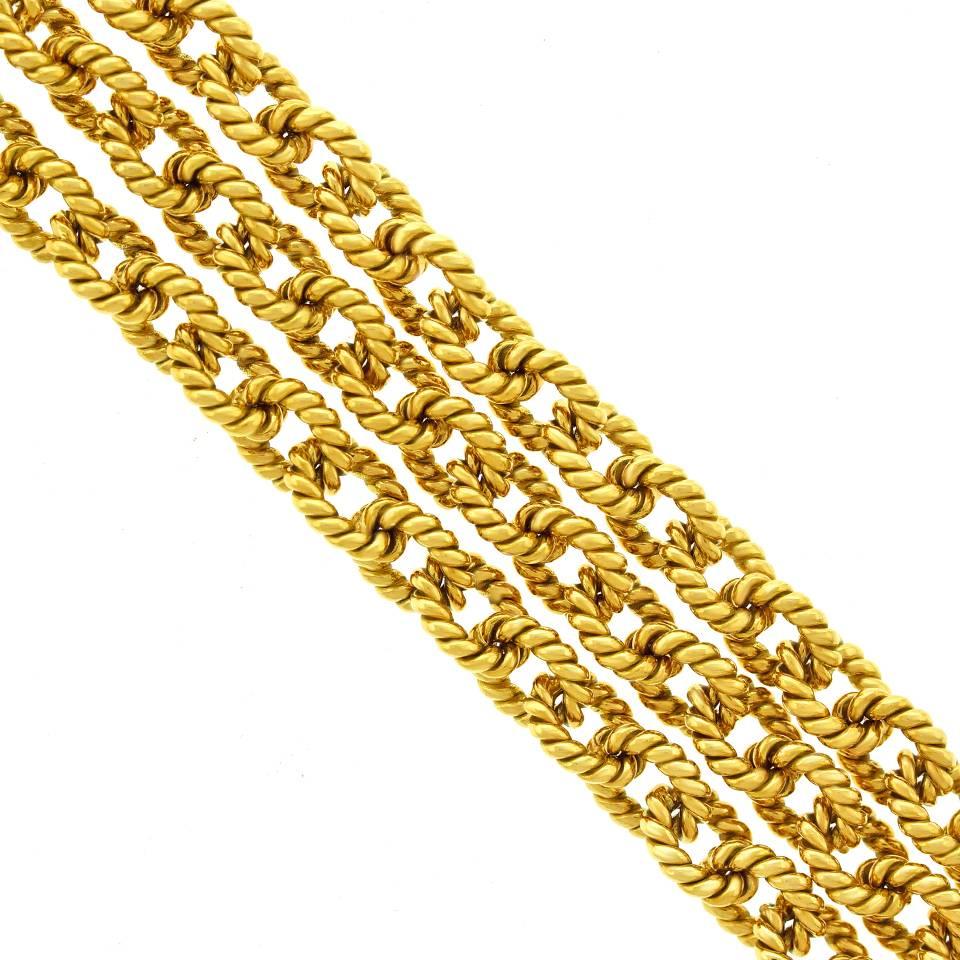 Tiffany & Co. Gold Rope Motif Bracelet 4