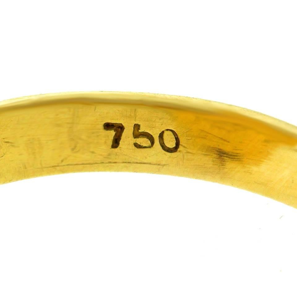 1960s Natural Coral Yellow Gold Ring 1