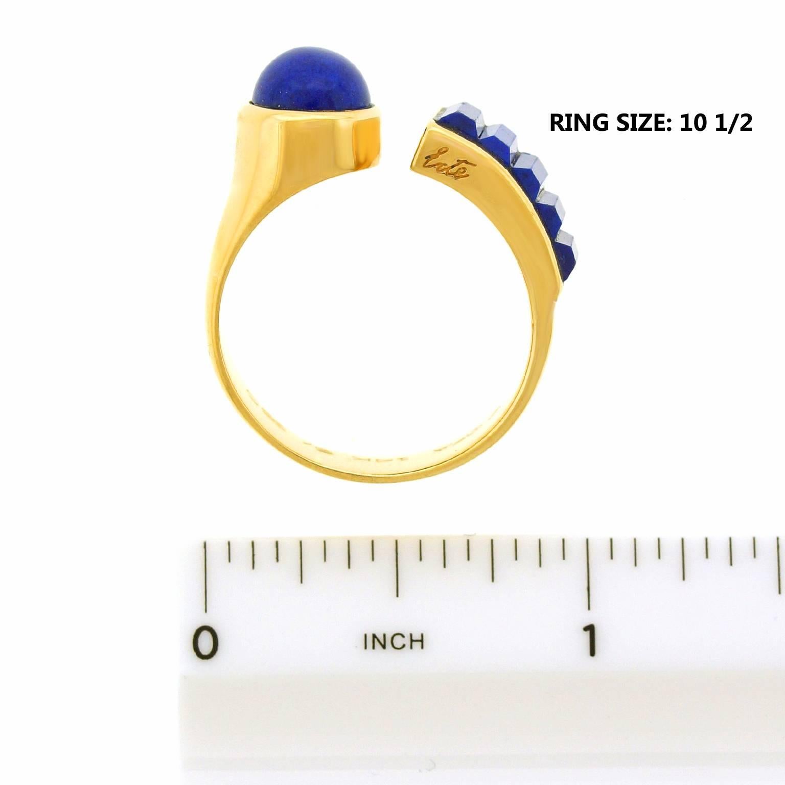 Erte Lapis Gold Ring 1