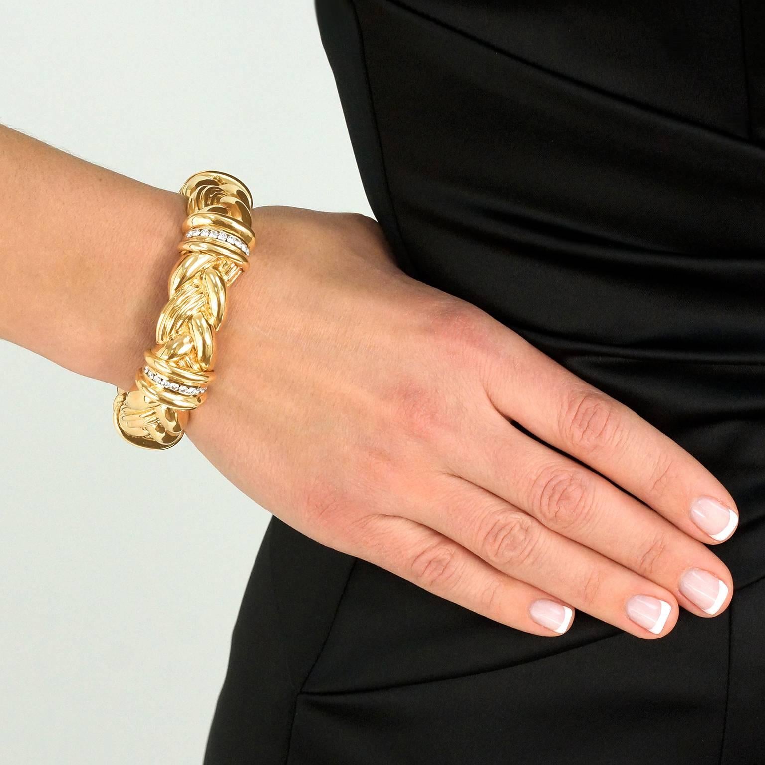 Women's Fabulous Diamond and Yellow Gold Bracelet