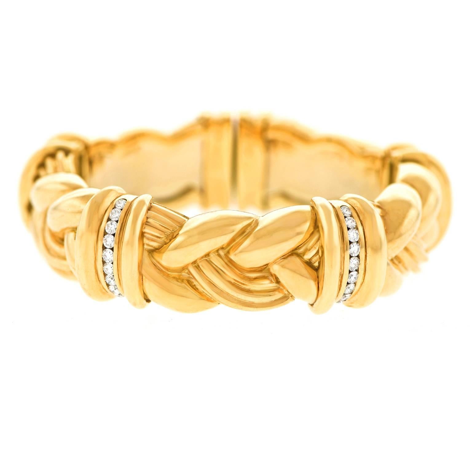 Fabulous Diamond and Yellow Gold Bracelet