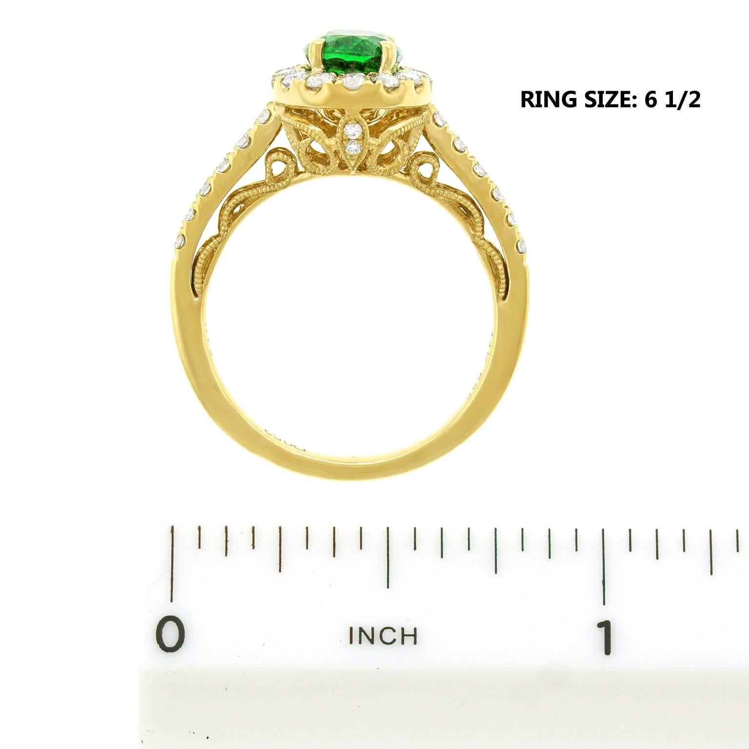 Tsavorite Diamond Gold Ring 2