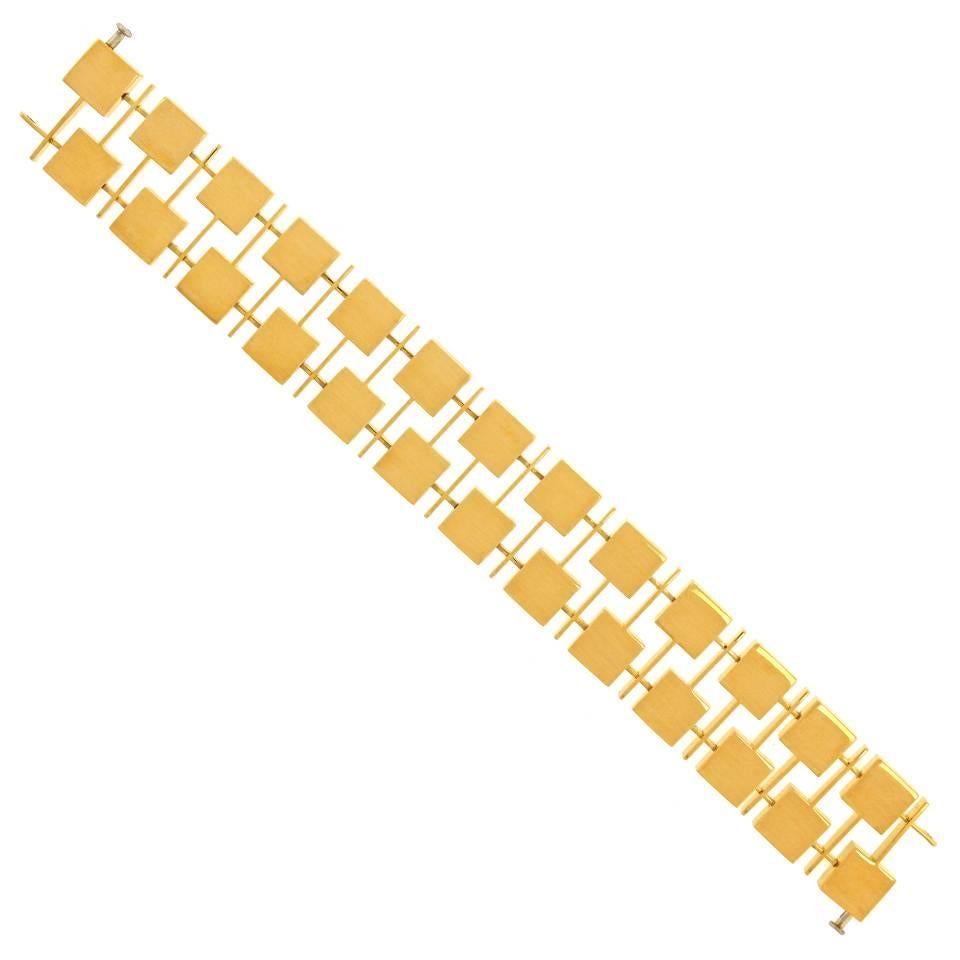 Spectacular Modernist Gold Bracelet 6