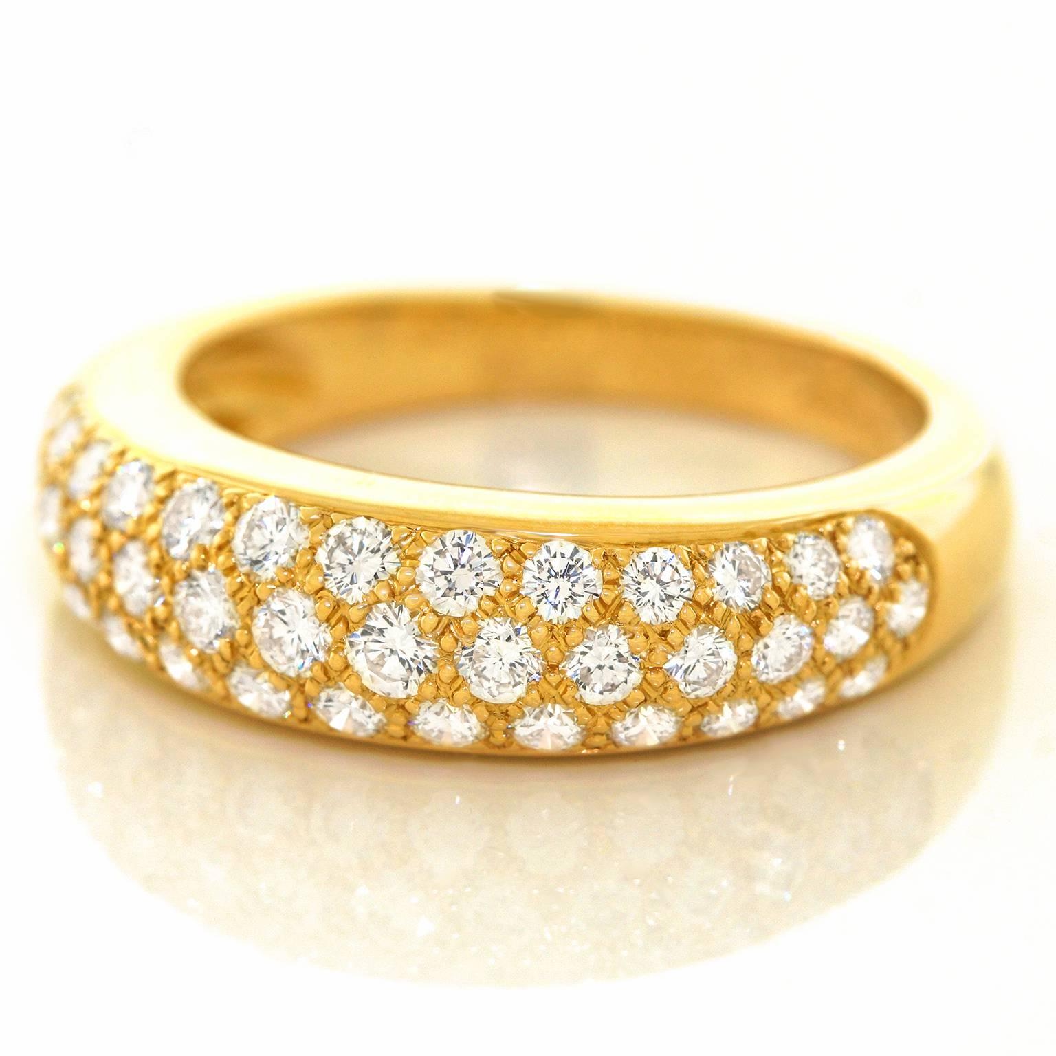 Women's Cartier Mimi Diamond Set Gold Ring
