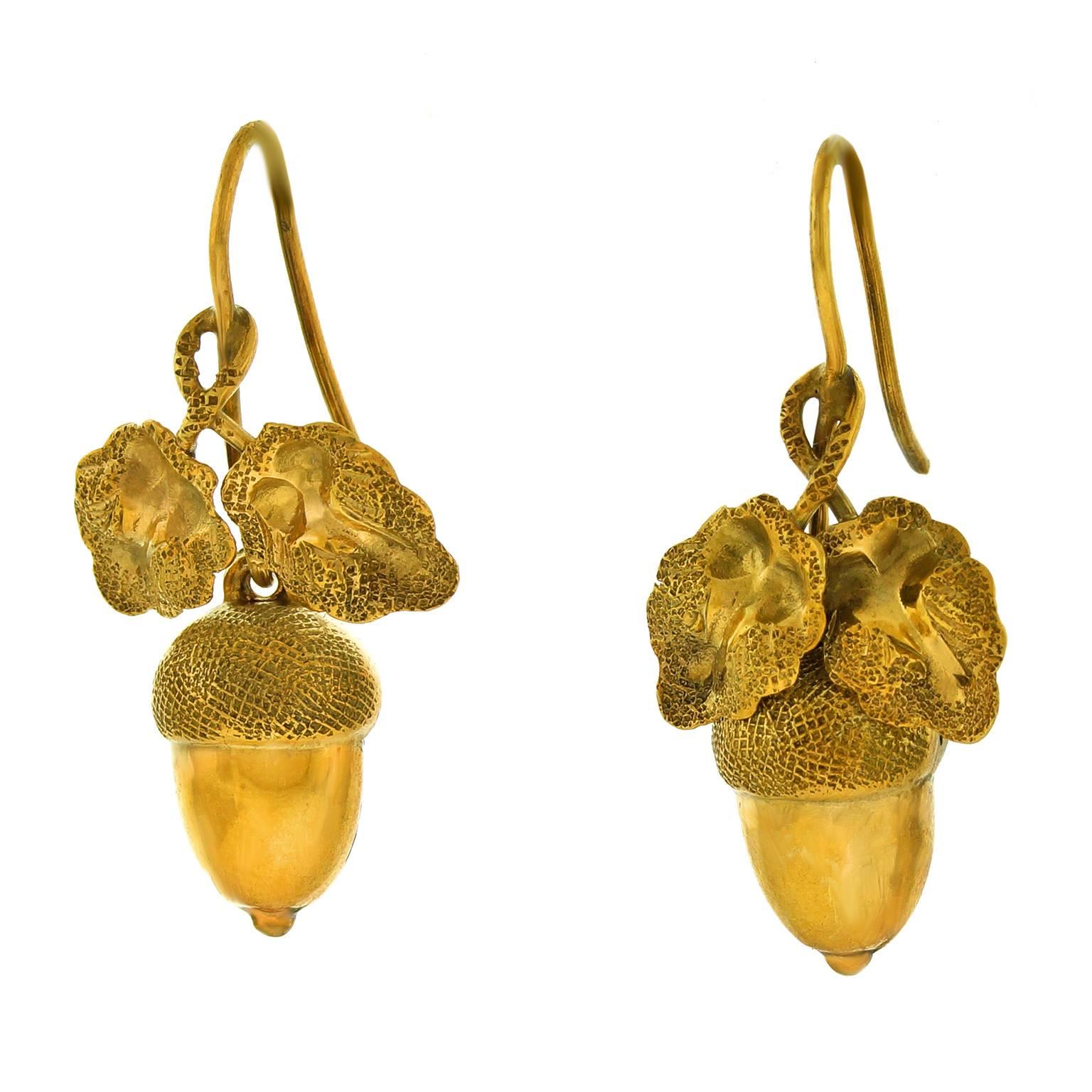 gilded acorn jewelry