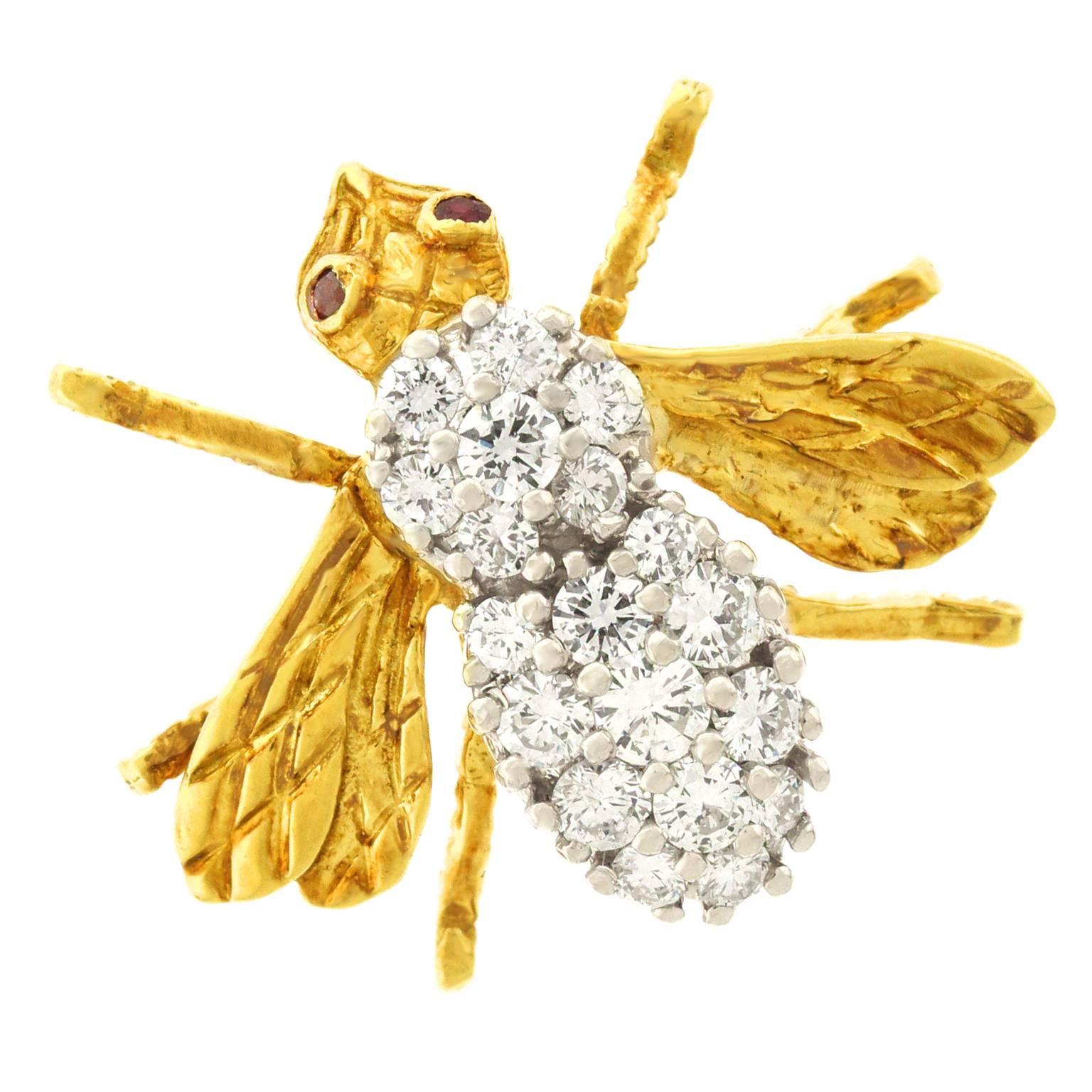 Herbert Rosenthal Diamond Bee in Gold 3