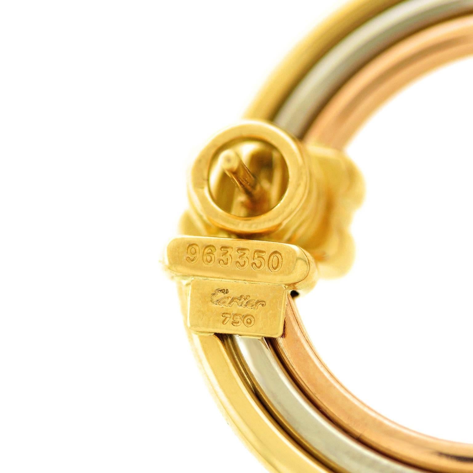 Cartier Trinity Gold Hoop Earrings 1