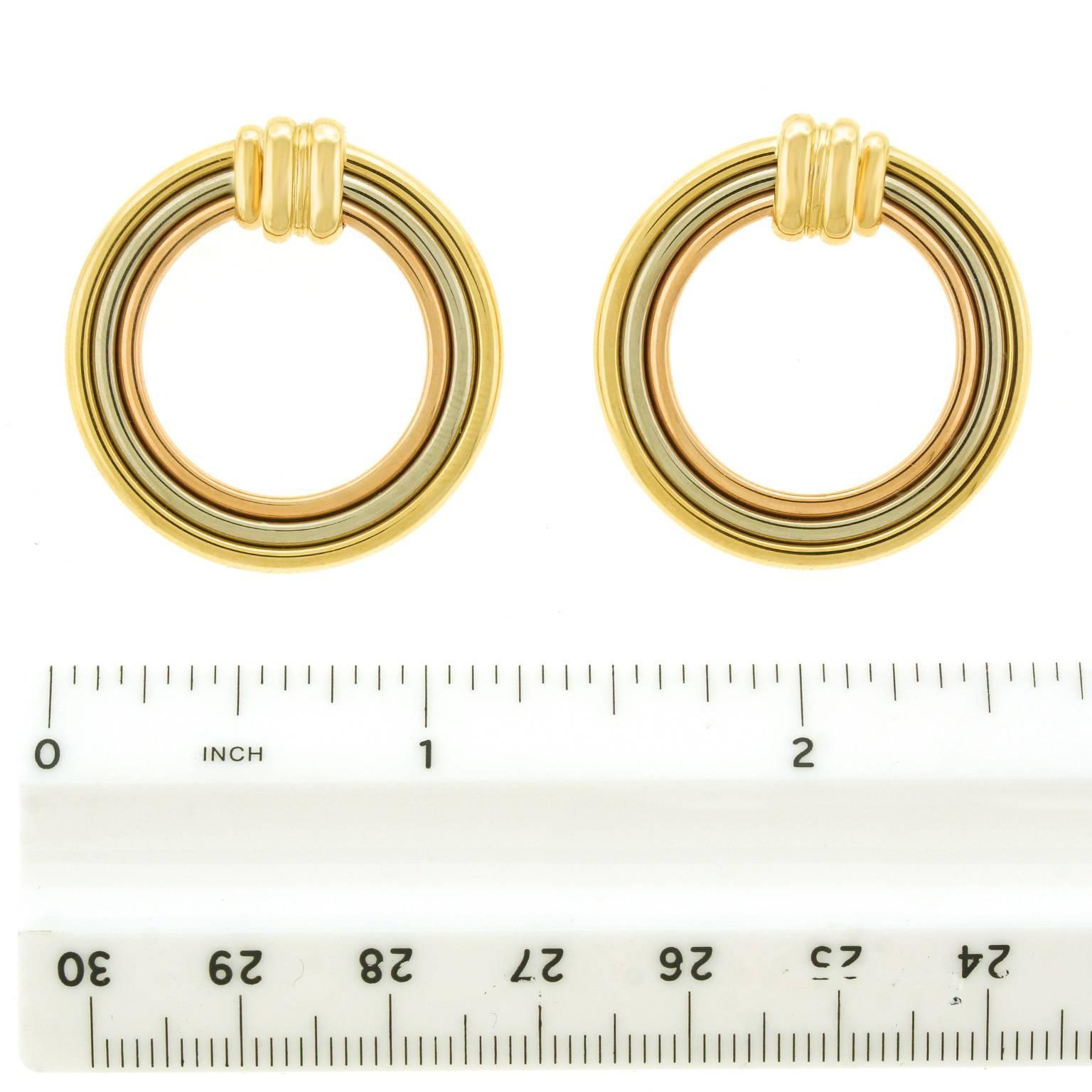 Cartier Trinity Gold Hoop Earrings 2