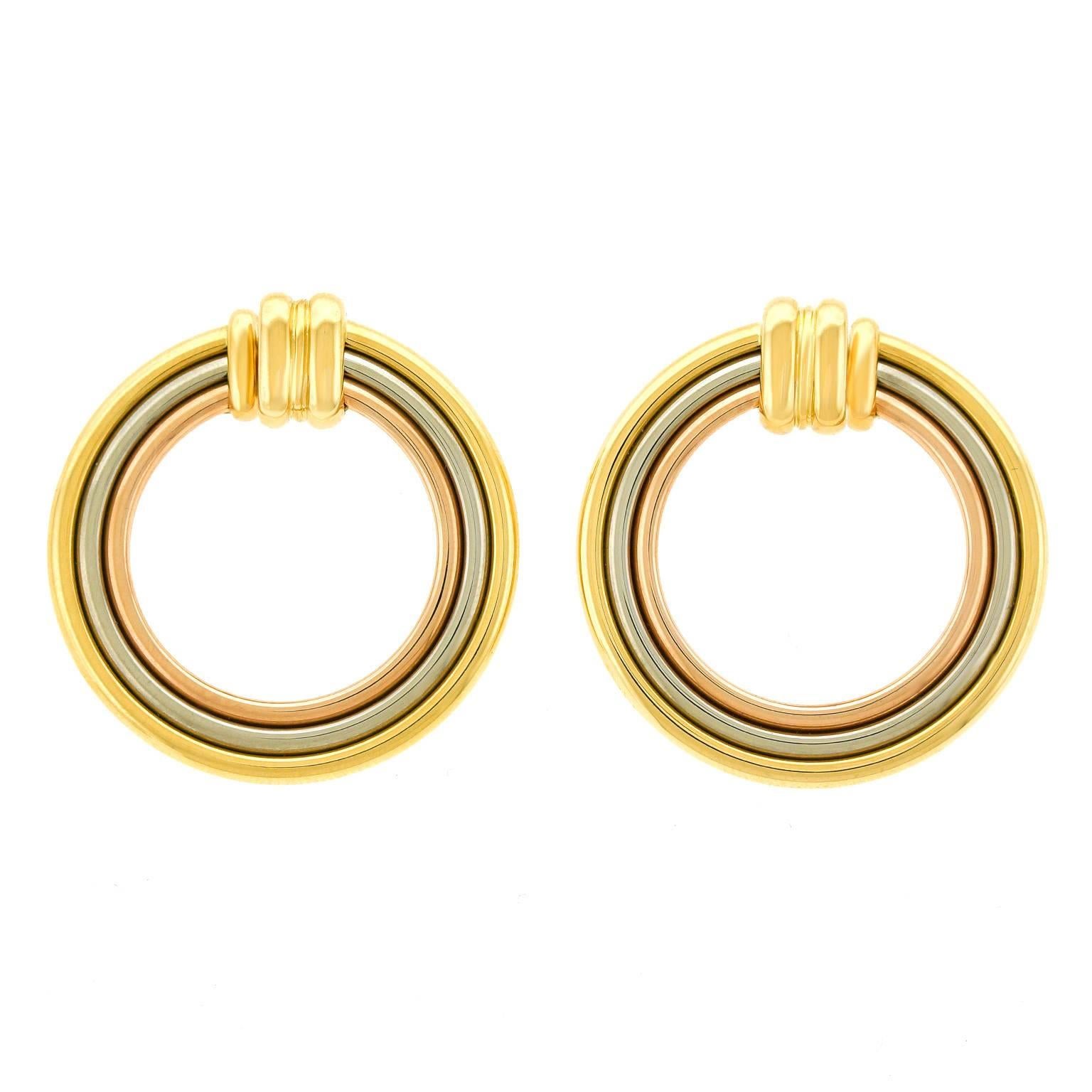 Cartier Trinity Gold Hoop Earrings 4