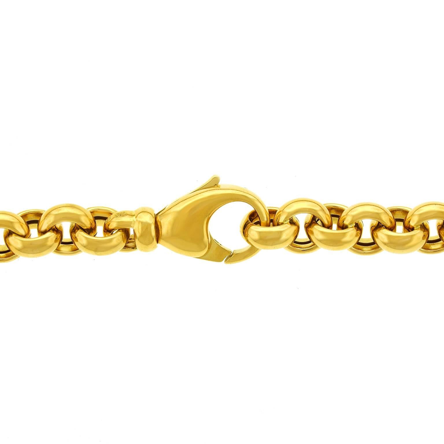Heavy Every Day Gold Rollo Link Necklace 4