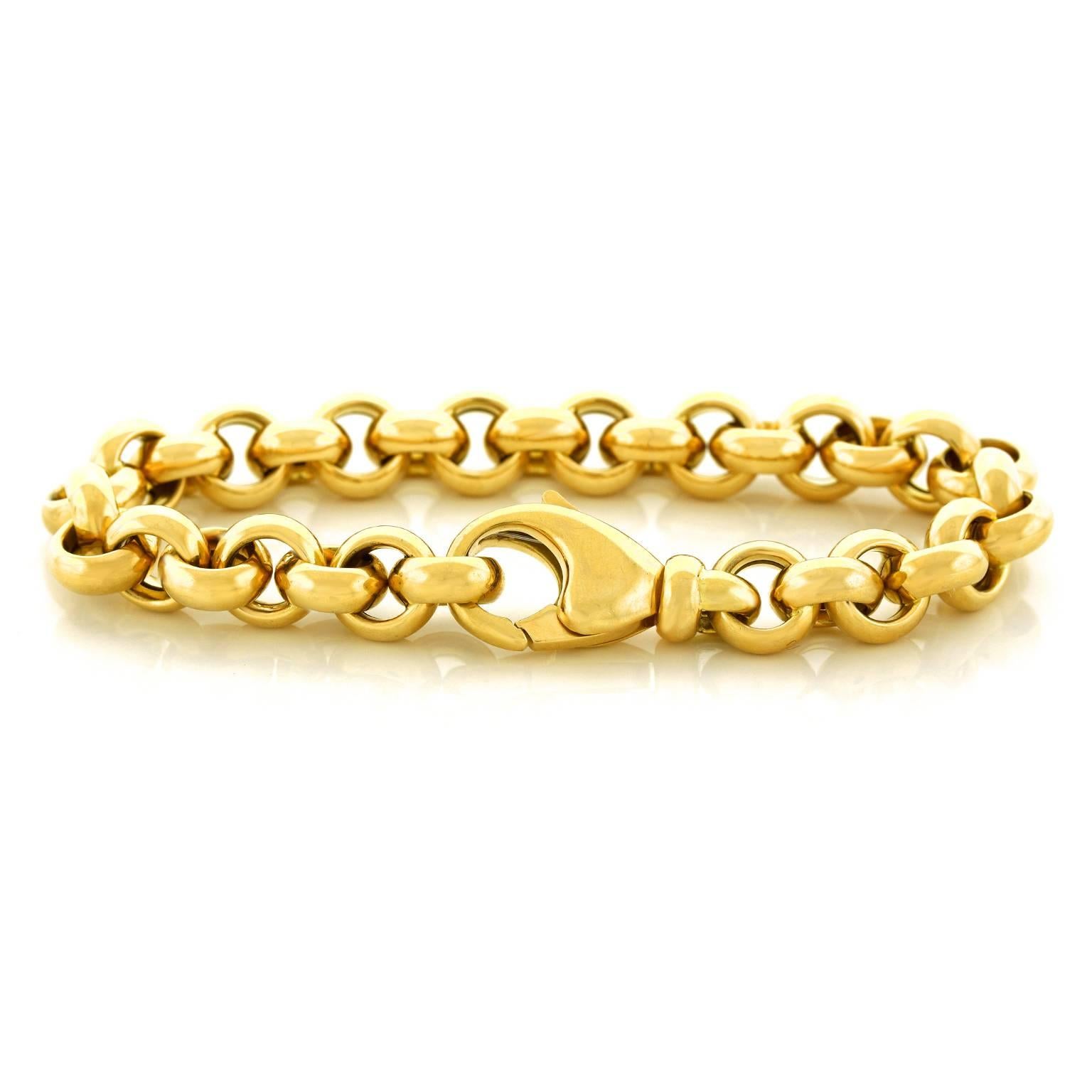 Heavy Every Day Gold Rollo Link Bracelet 3