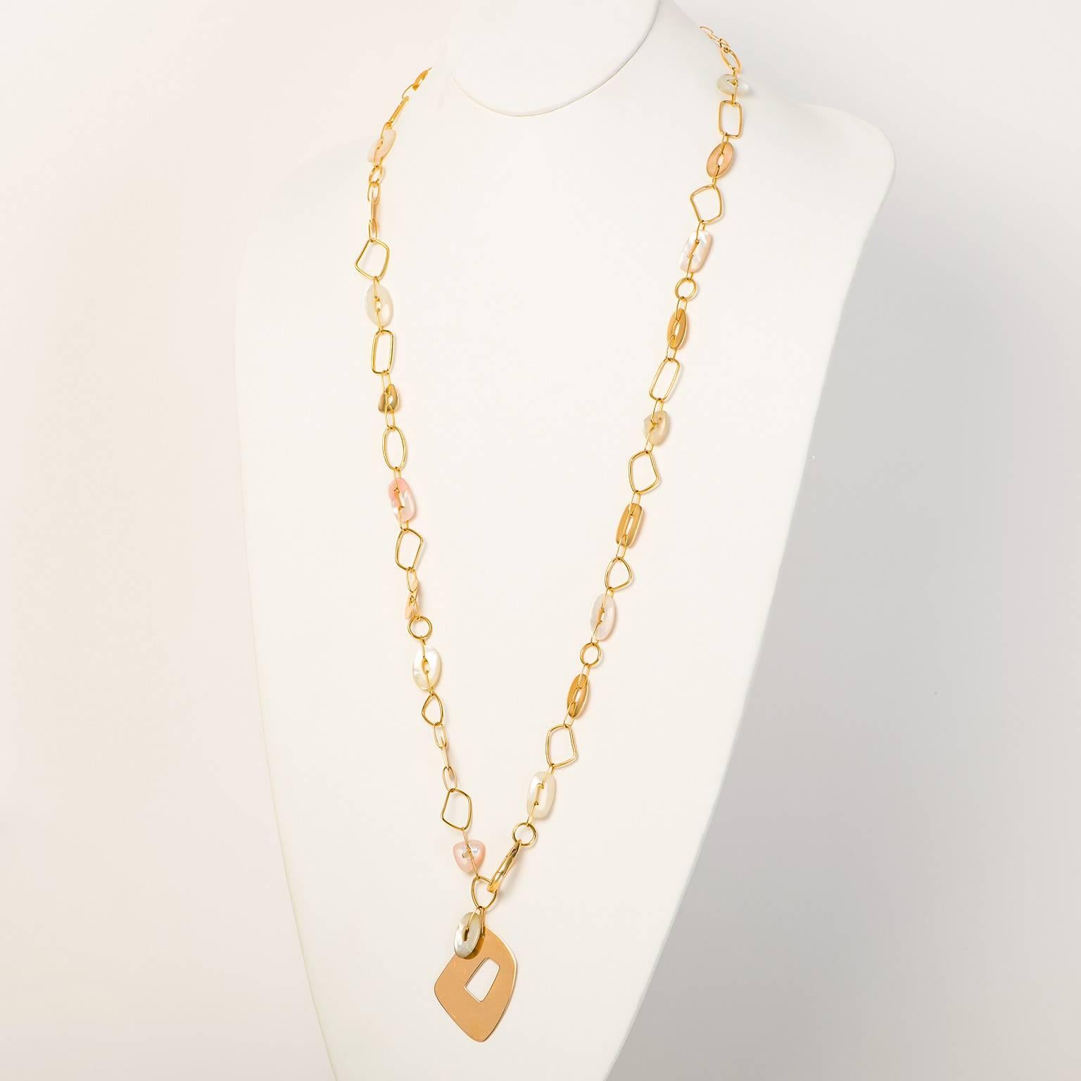 Mattioli Mother-of-Pearl Rose Gold Puzzle Necklace 4