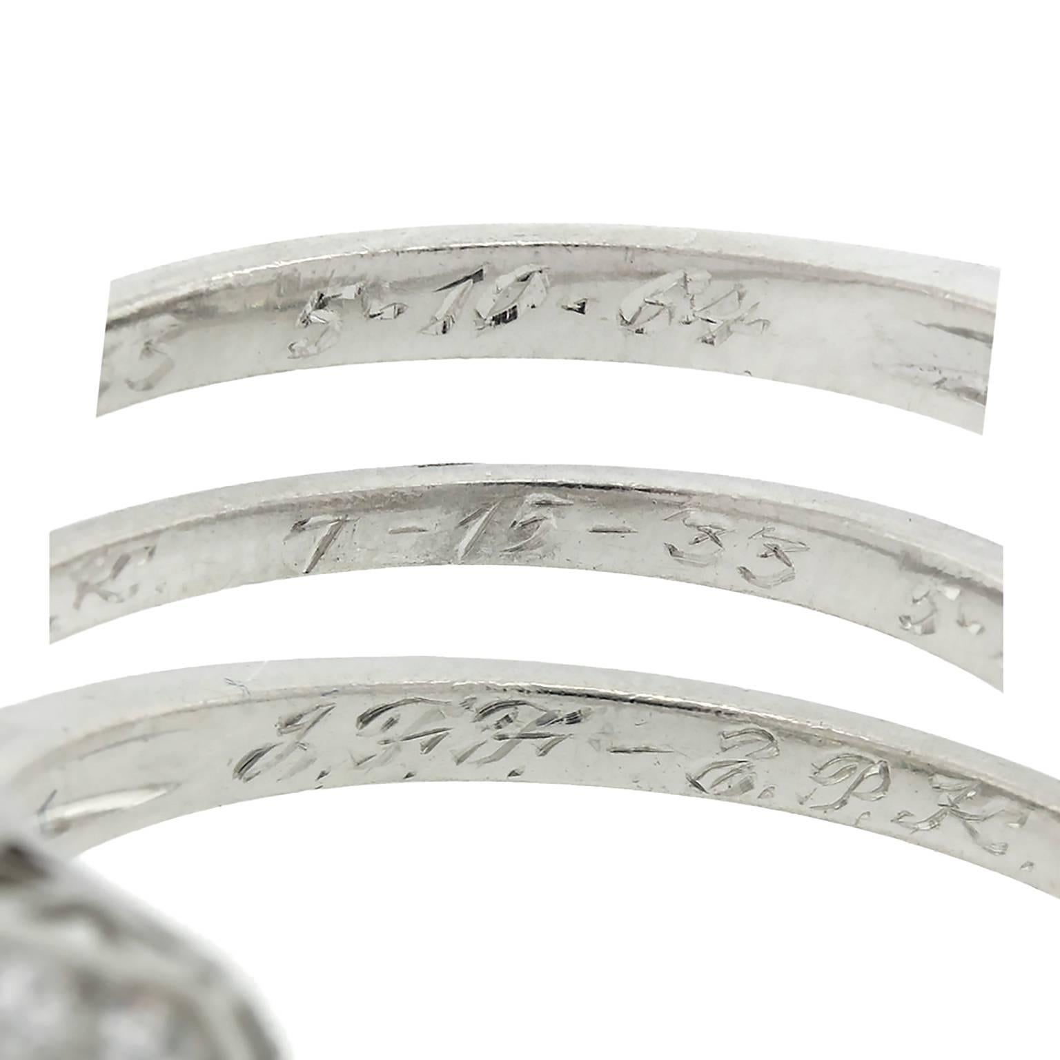 Art Deco Diamond Platinum Ring 1