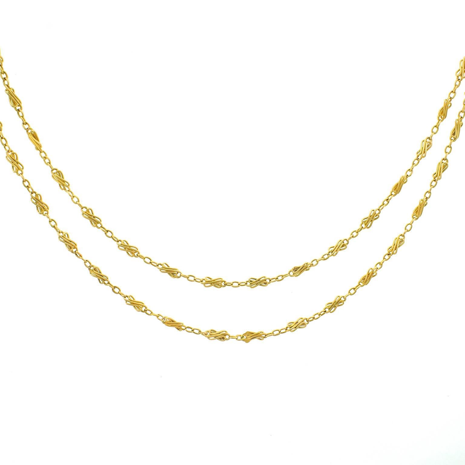 Antique 64-inch French Necklace 2