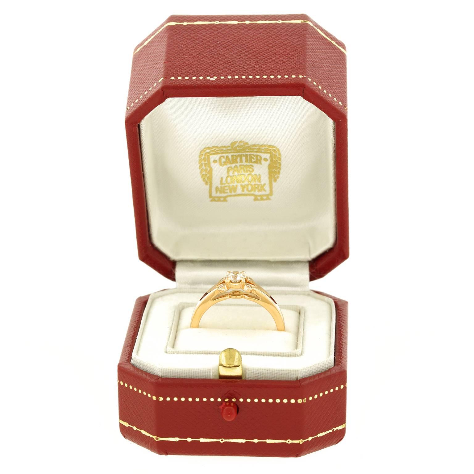 Cartier Diamond Set Gold Ring In Excellent Condition In Litchfield, CT
