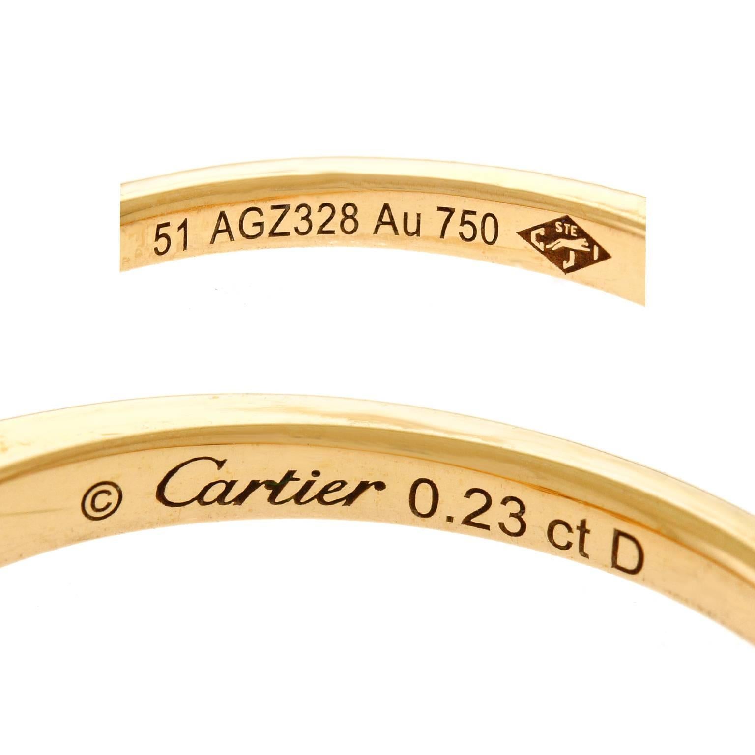 Cartier Diamond Set Gold Ring 1