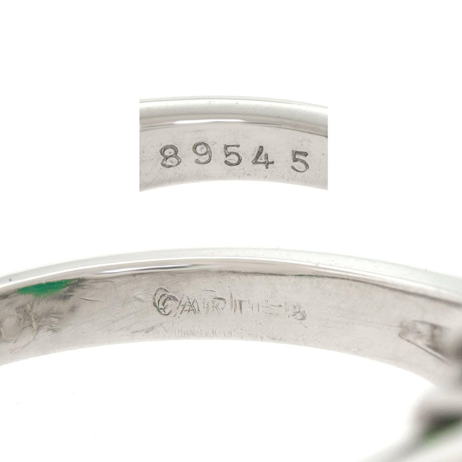 Cartier Emerald Diamond Platinum Ring 1