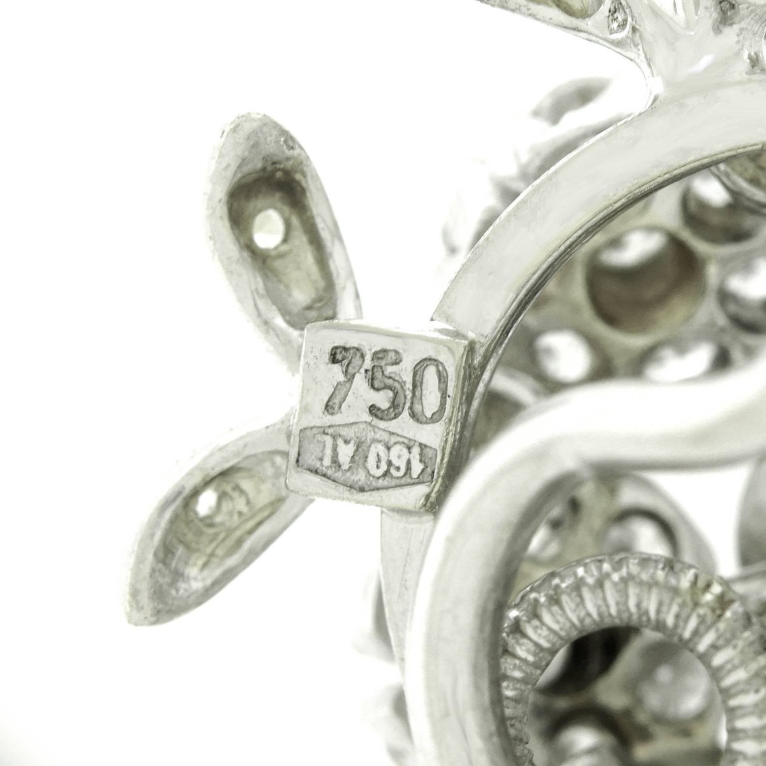 Elegante Sixties Diamant-Ohrringe aus Gold 1