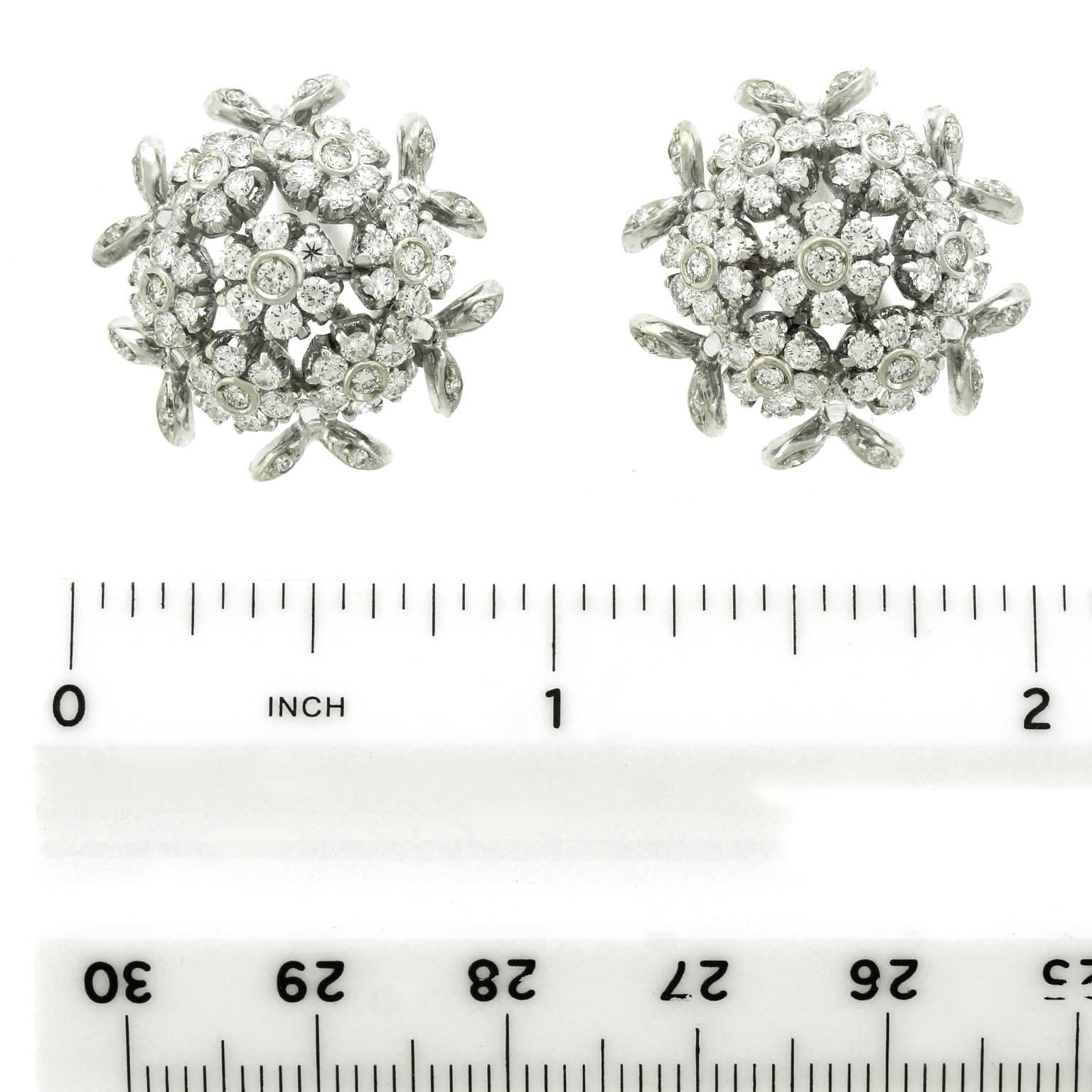 Elegante Sixties Diamant-Ohrringe aus Gold 2
