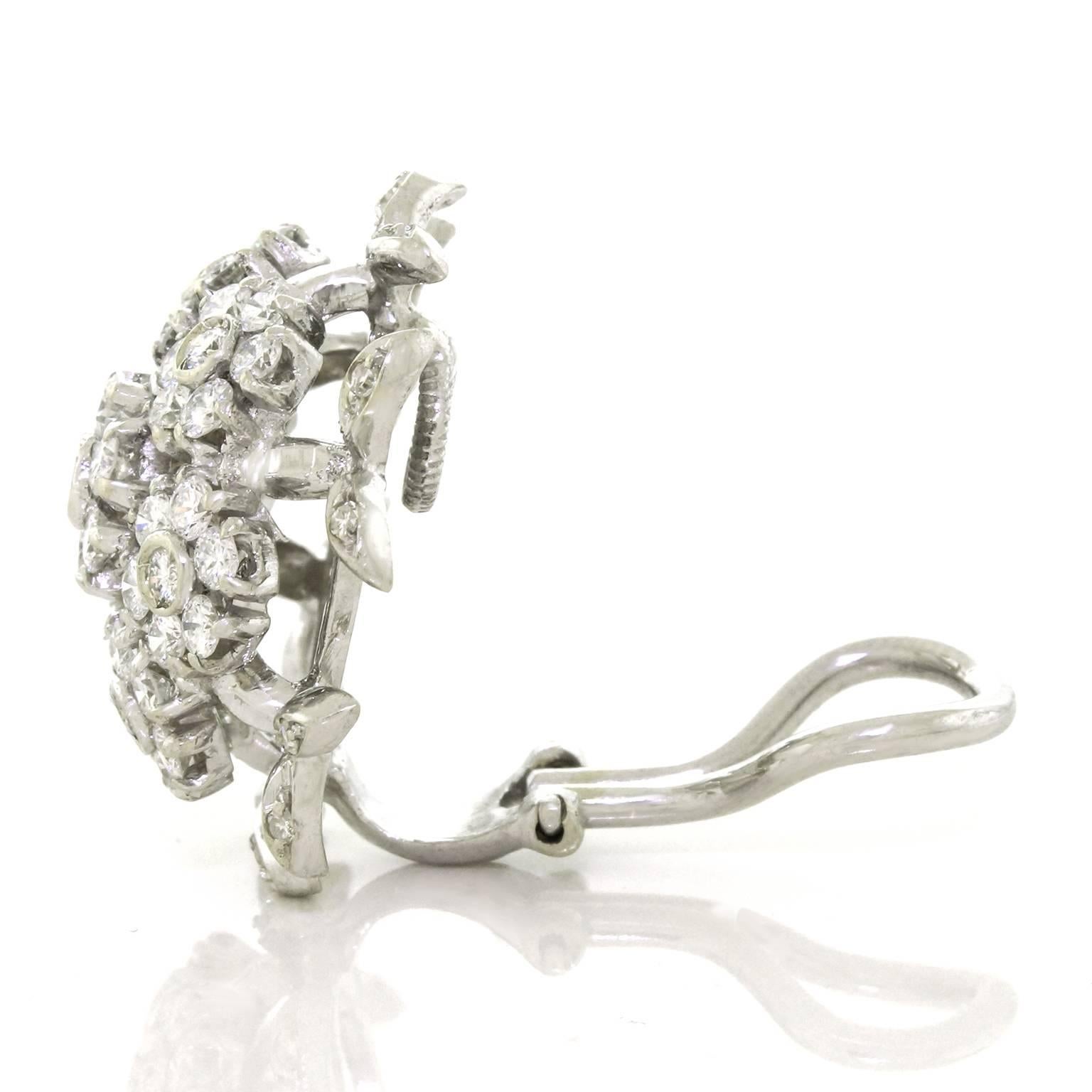 Elegante Sixties Diamant-Ohrringe aus Gold 3
