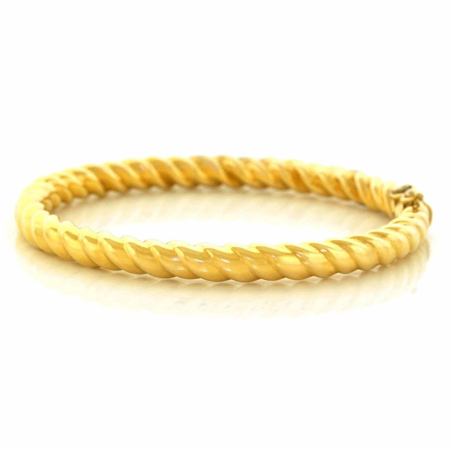 Tiffany & Co. Twisted Rope Motif Gold Bangle 5