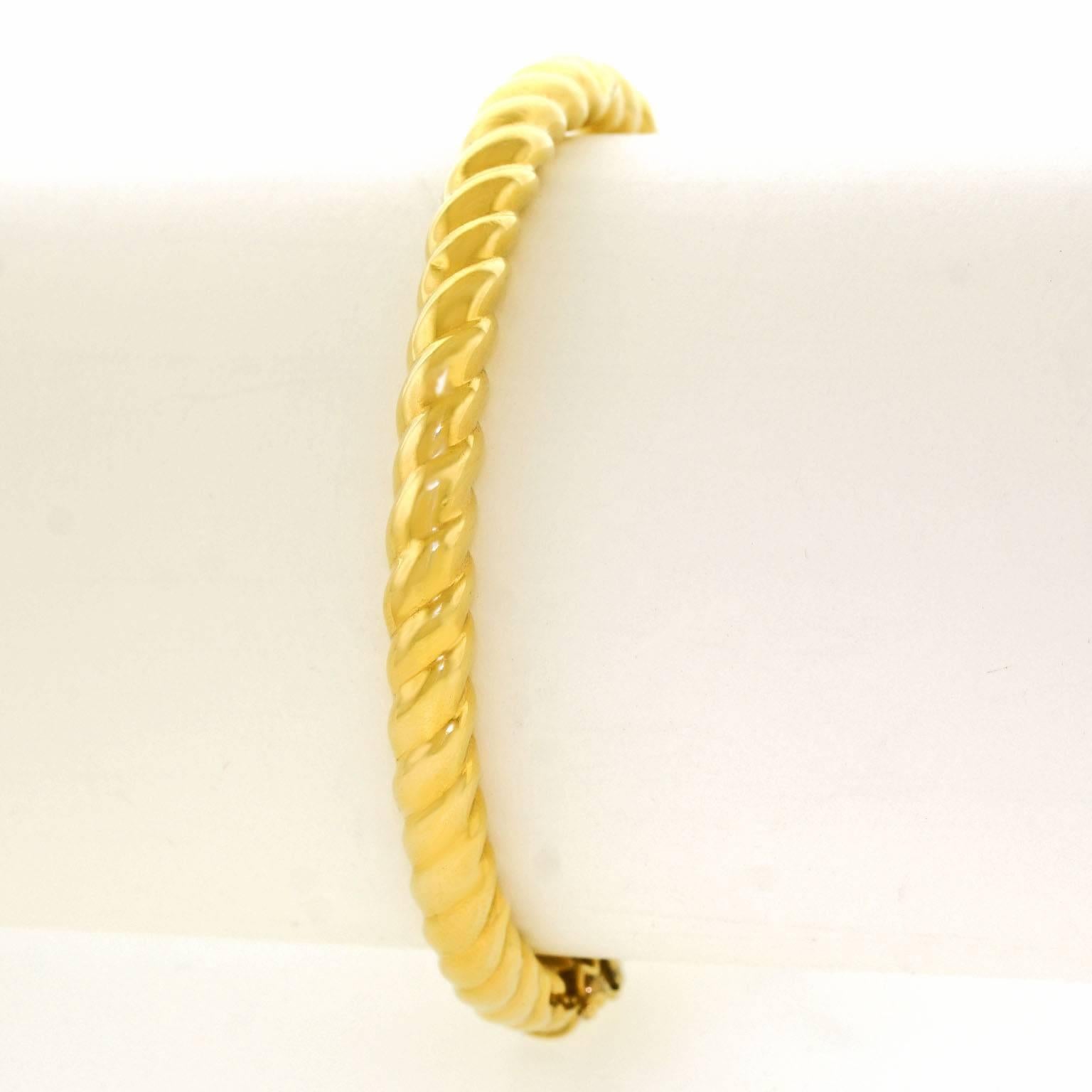 Tiffany & Co. Twisted Rope Motif Gold Bangle 3