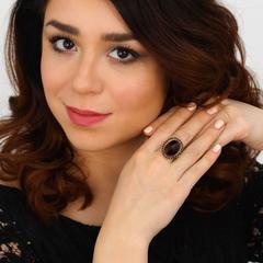 Fabulous Bohemian Garnet Gold Ring