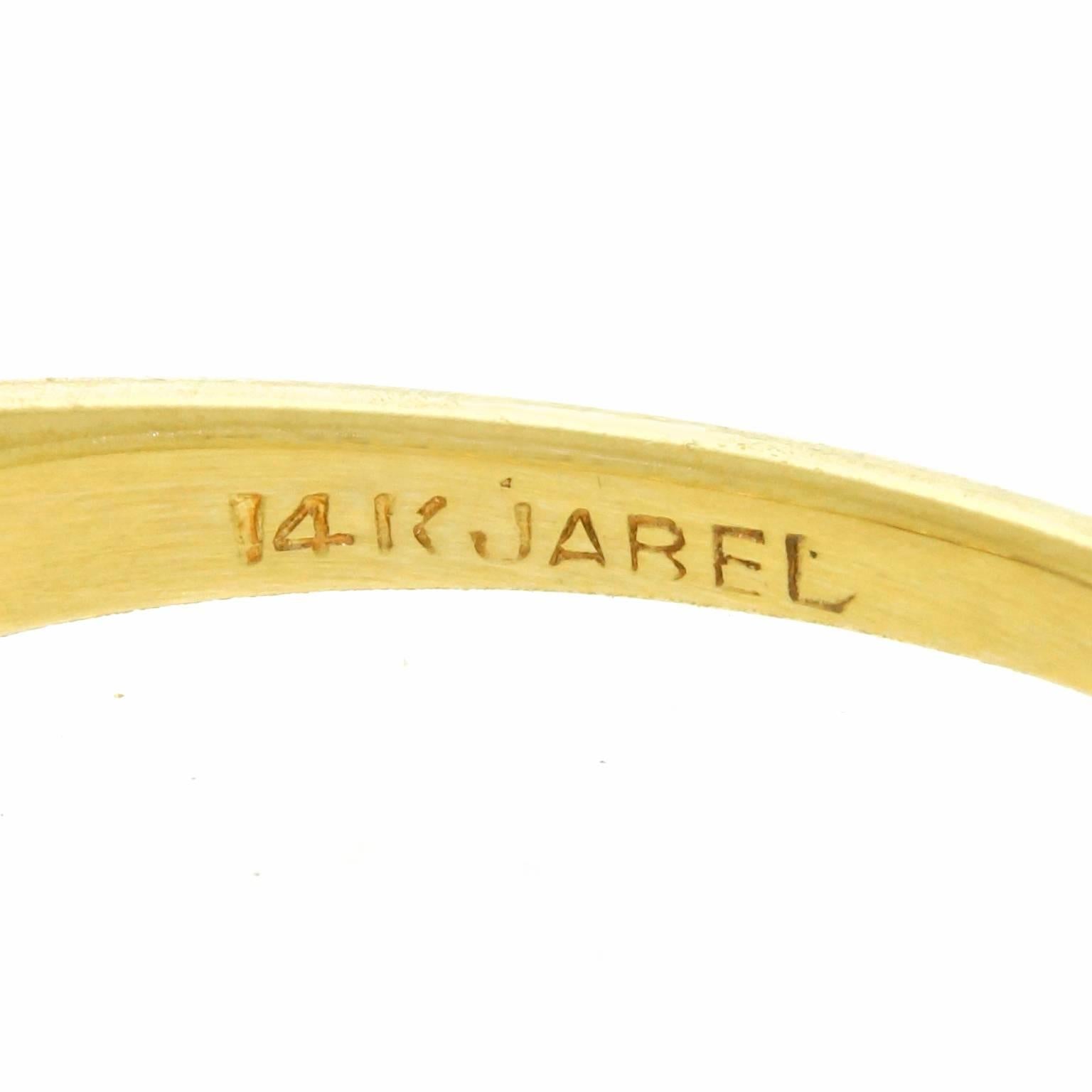 Jabel Art Deco Diamond Gold Engagement Ring 1
