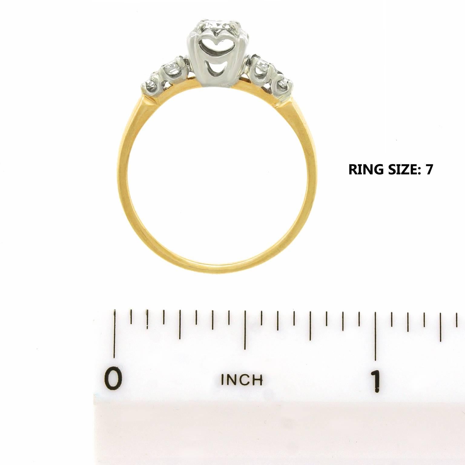 Jabel Art Deco Diamond Gold Engagement Ring 2