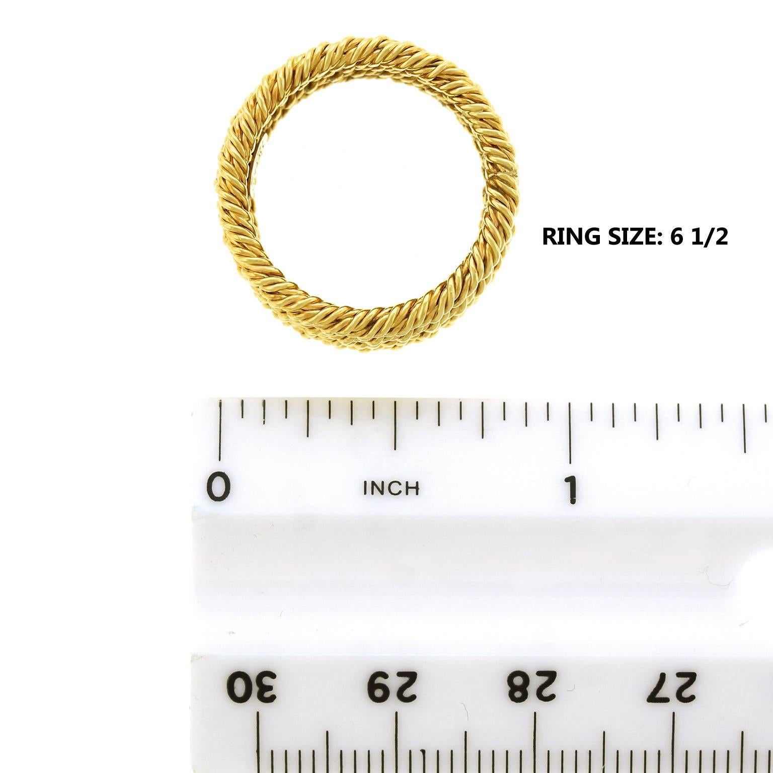 Tiffany & Co. Four Band Gold Rope Twist Ring 1